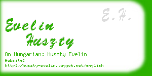 evelin huszty business card